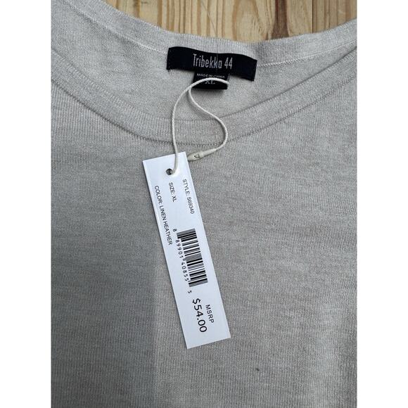 Women’s Sweater Tribekka 44 Beige Lightweight Knit Soft Size XL - Picture 7 of 9